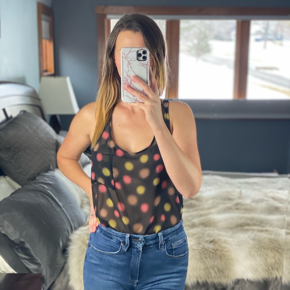 Gap polka-dotted halter top, Medium